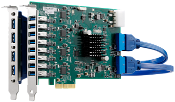 PCIe-U300 Series, 4/8/12-ch PCI Express x4 Gen2 USB3 Vision Top Performing Frame Grabbers