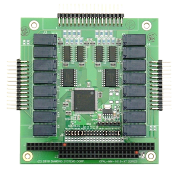 16 Channel Optoisolated Input & 16 Relay Output PC/104 Module Opal-MM-1616